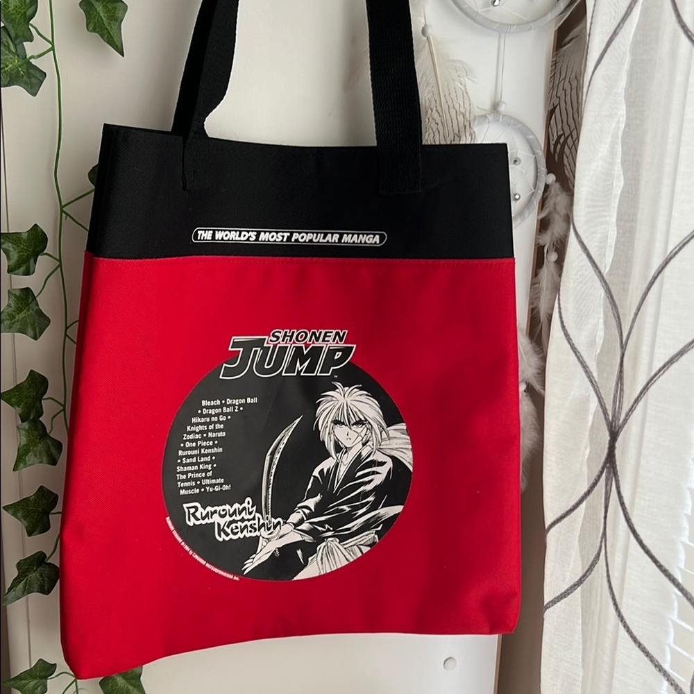 Shonen Jump Red and Black Canvas Tote Bag 1994 San Diego Comic Con